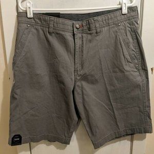 NWT Weatherproof Expedition Shorts Charcoal Flex Waistband Stretch Ripstop 34W